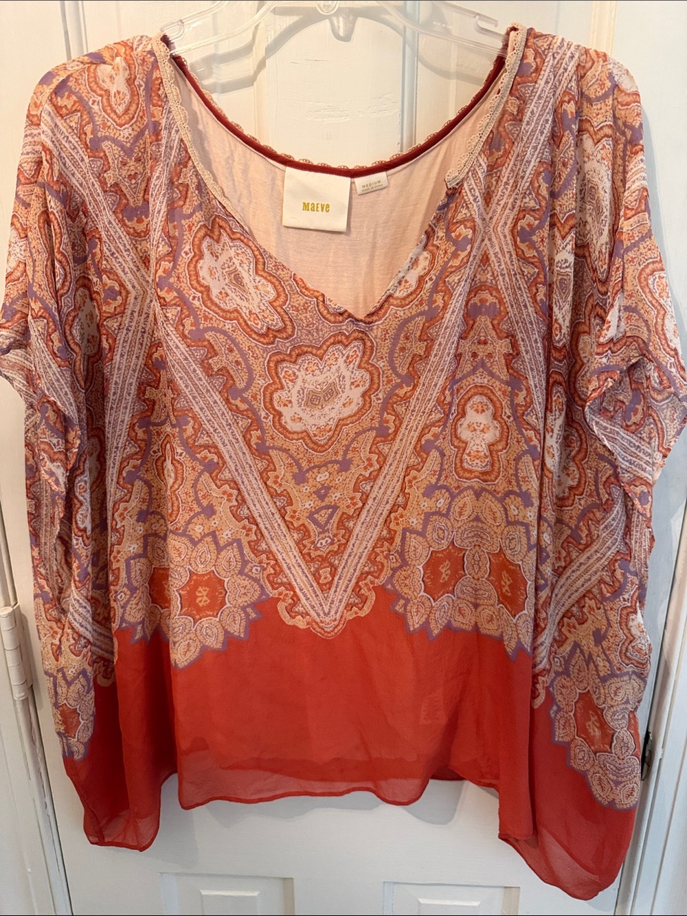 Anthropologie Maeve fully lined short sleeved tunic, sz M